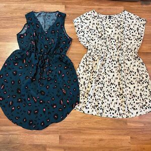 Dress Lot of 2 Teal & Cream | Women Size 2XL